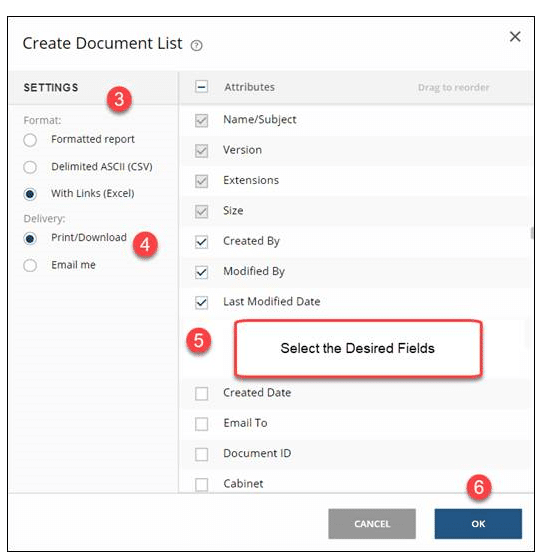 Create Document List for Print List in NetDocs | Legal Document Management