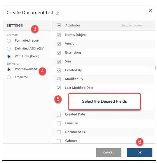 Create Document List for Print List in NetDocs | Legal Document Management