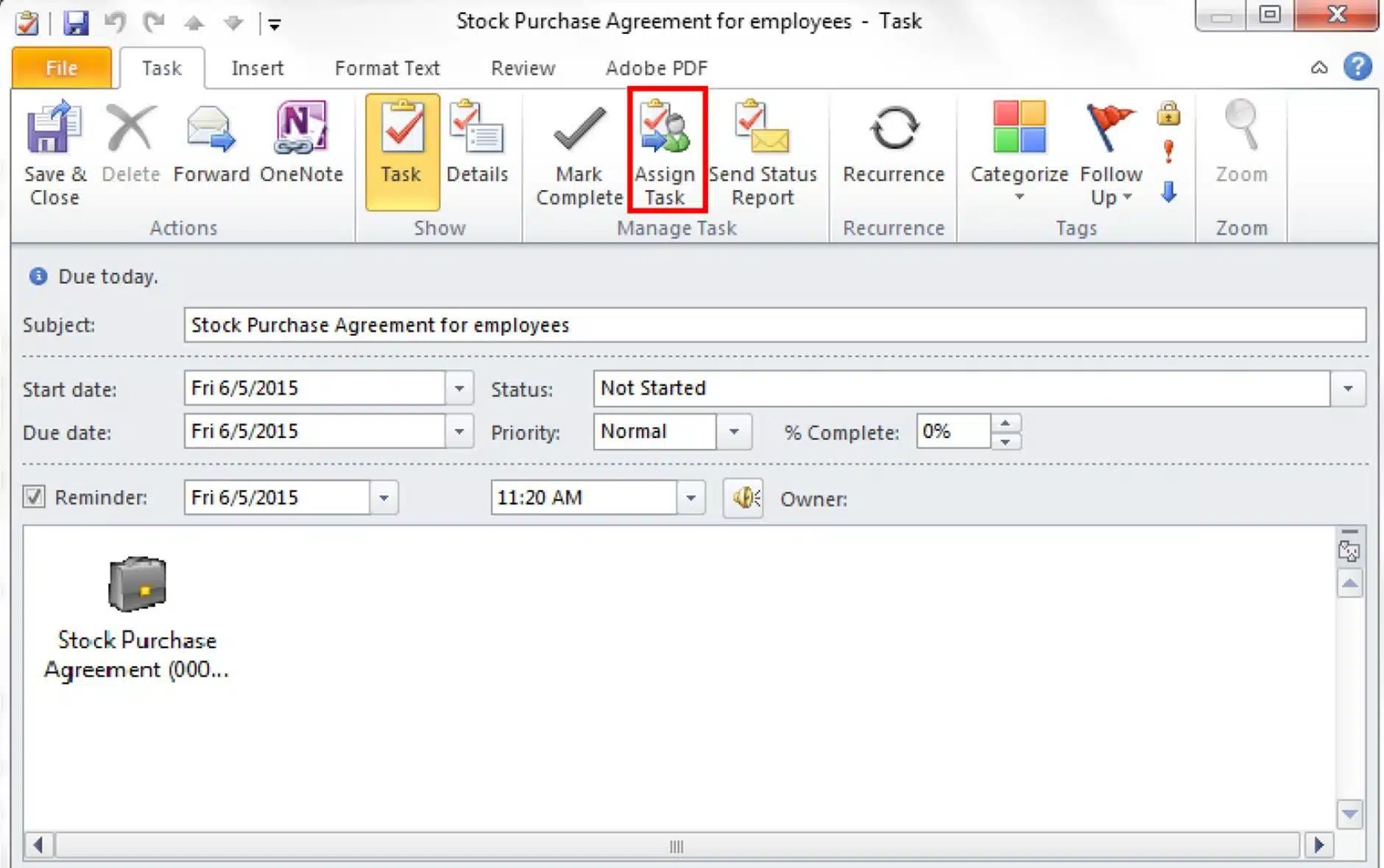Creating and describing tasks in Worldox GX4 update
