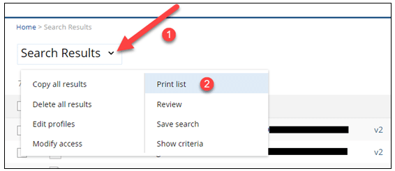 Print List function in NetDocs