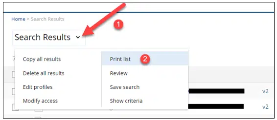 Print List function in NetDocs