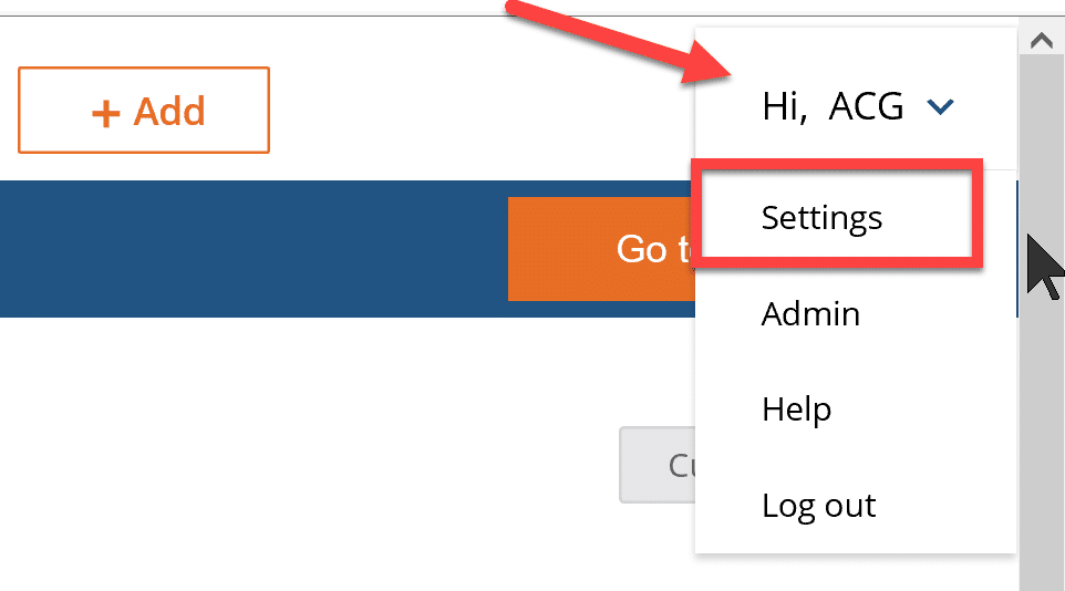 Select Settings when setting up default author in NetDocs