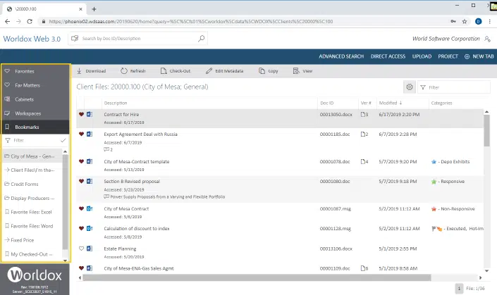 Worldox Web preview