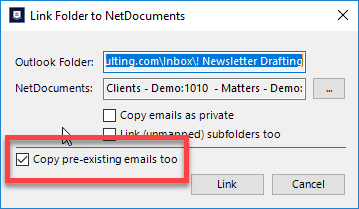 ndMail copy pre-existing emails too