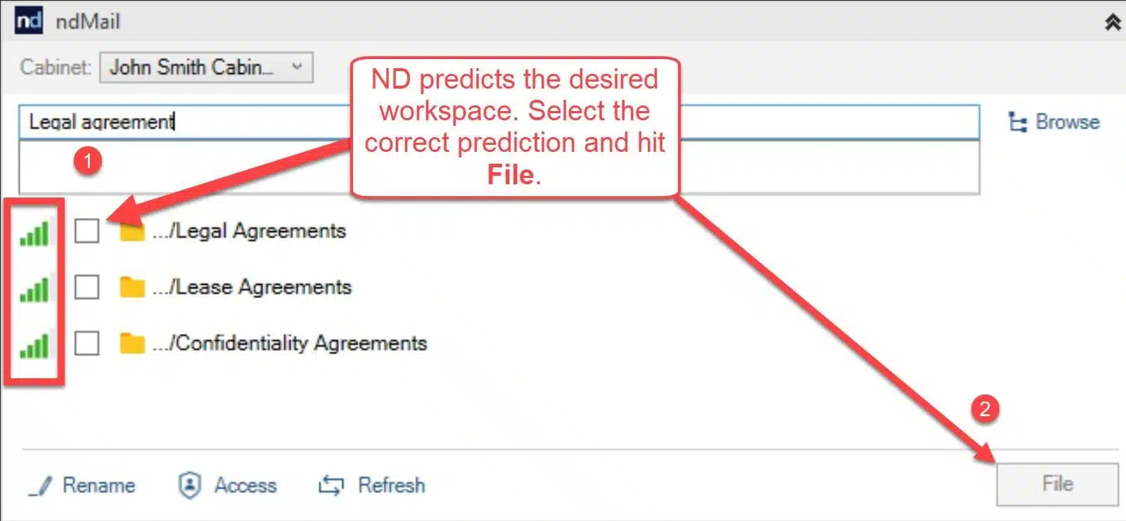 ndMail predicts desired workspace